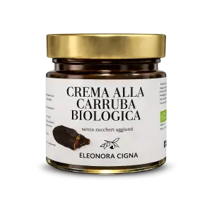 Crema di mandorle alla carruba biologica prodotta in Sicilia Eleonora Cigna