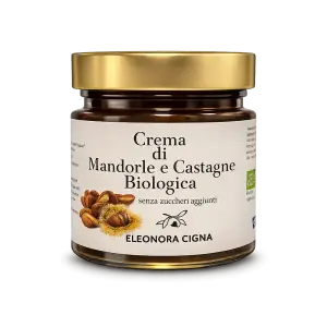 Crema di mandorle e castagne biologica prodotta in Sicilia Eleonora Cigna