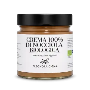 Crema di nocciola 100% biologica prodotta in Sicilia Eleonora Cigna