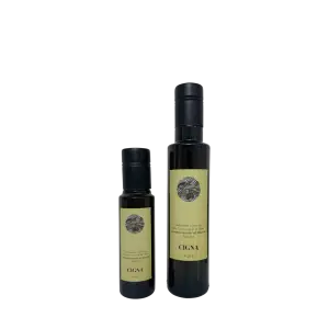 Condimento a base di olio extravergine di oliva biologico aromatizzato al limone prodotto in sicilia