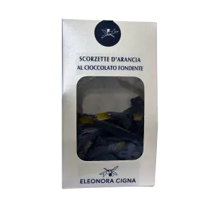 Scorzette d'arancia al cioccolato fondente prodotti in Sicilia Eleonora Cigna