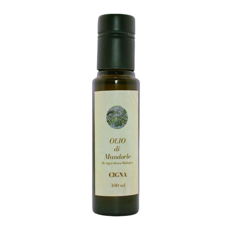 olio di mandorla biologico prodotto in Sicilia Eleonora Cigna